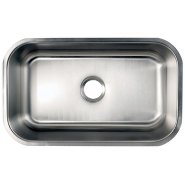 Gourmetier GKUS3018 Undermount Single Bowl Kitchen Sink Kitchen Sink Kingston Brass Default Title